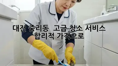 대전 중리동 ✨ 고급 청소 서비스, 합리적 가격으로💎