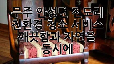 무주 안성면 진도리 친환경 청소 서비스: 깨끗함과 자연을 동시에!